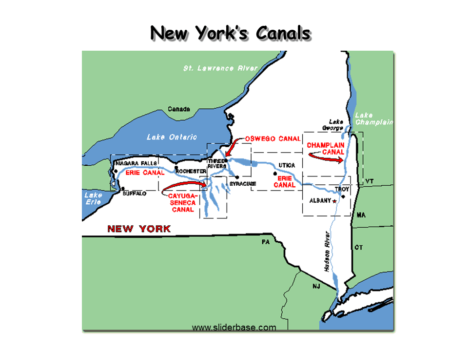 Canals Of New York Map The Geography of the United States Presentation History