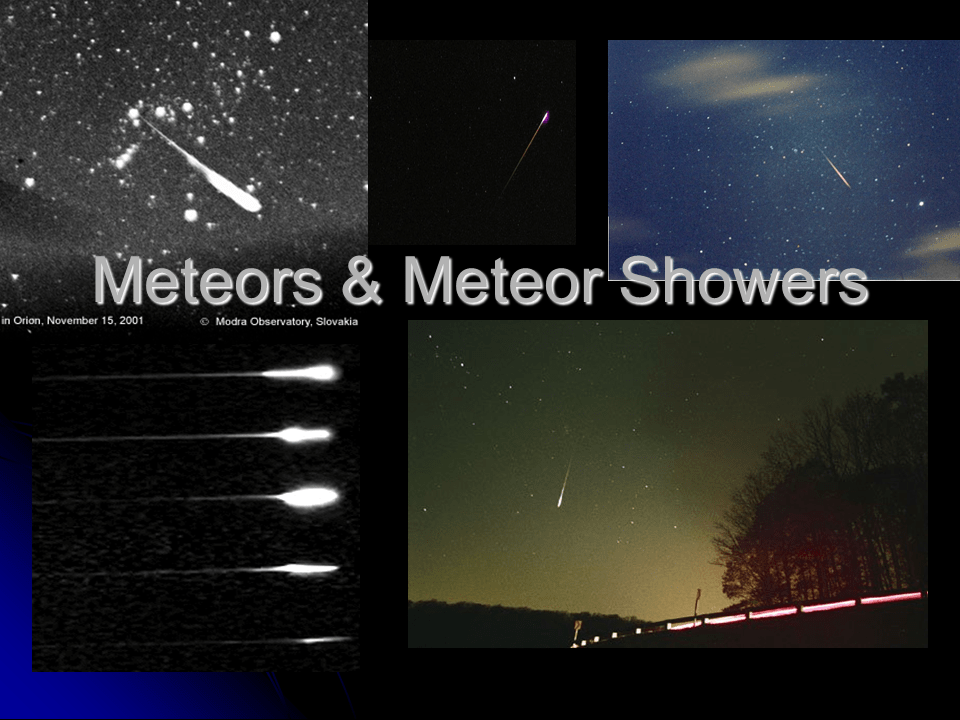 Meteor Showers Presentation Astronomy