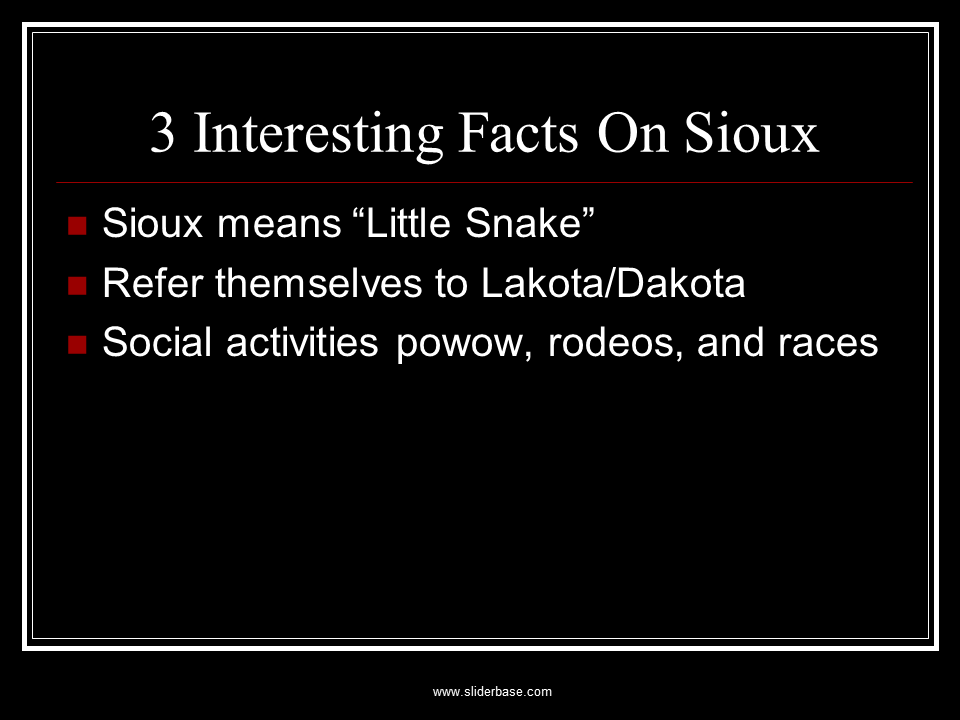 Plains Indians Presentation History