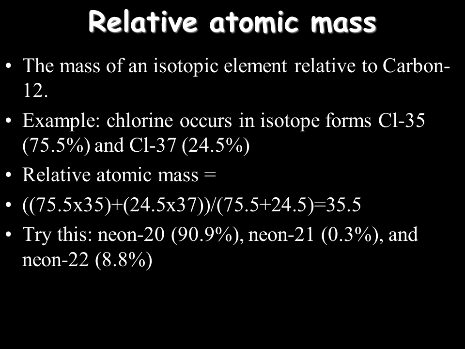 Mass, atomic and empirical formulas Presentation Chemistry