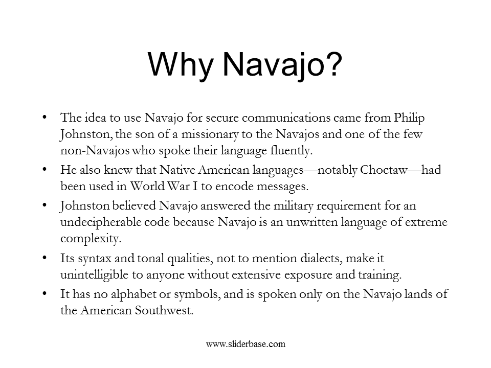 Why Navajo?