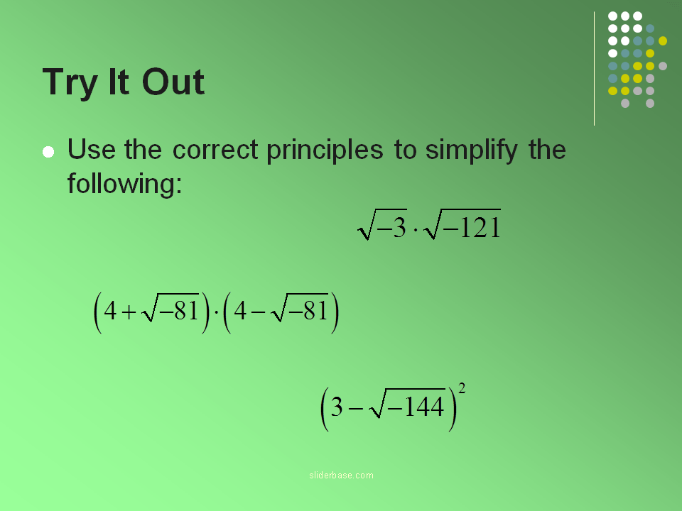 Complex Numbers Presentation Mathematics