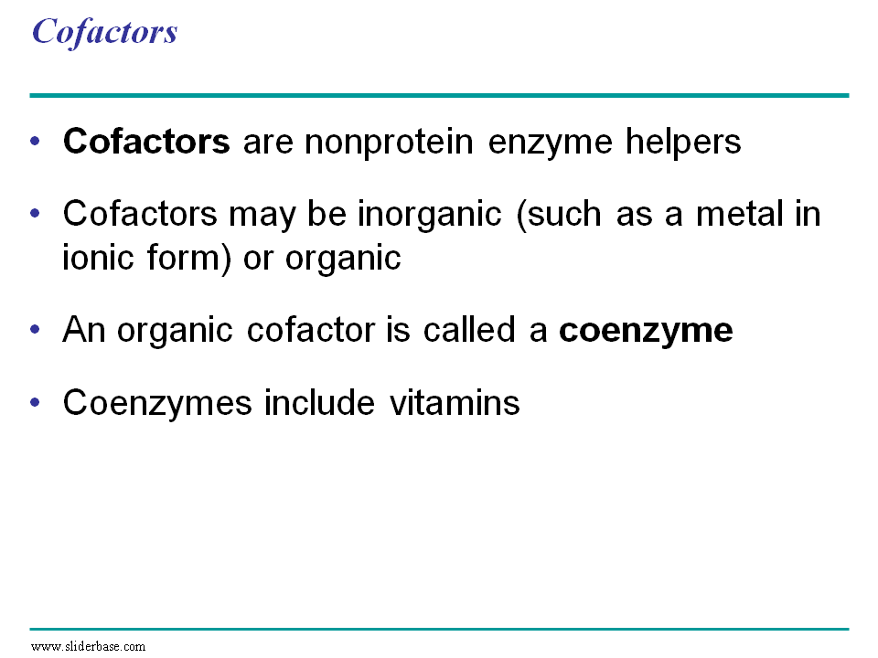 Cofactors
