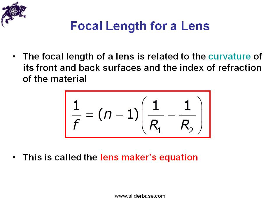 Focal Length for a Lens