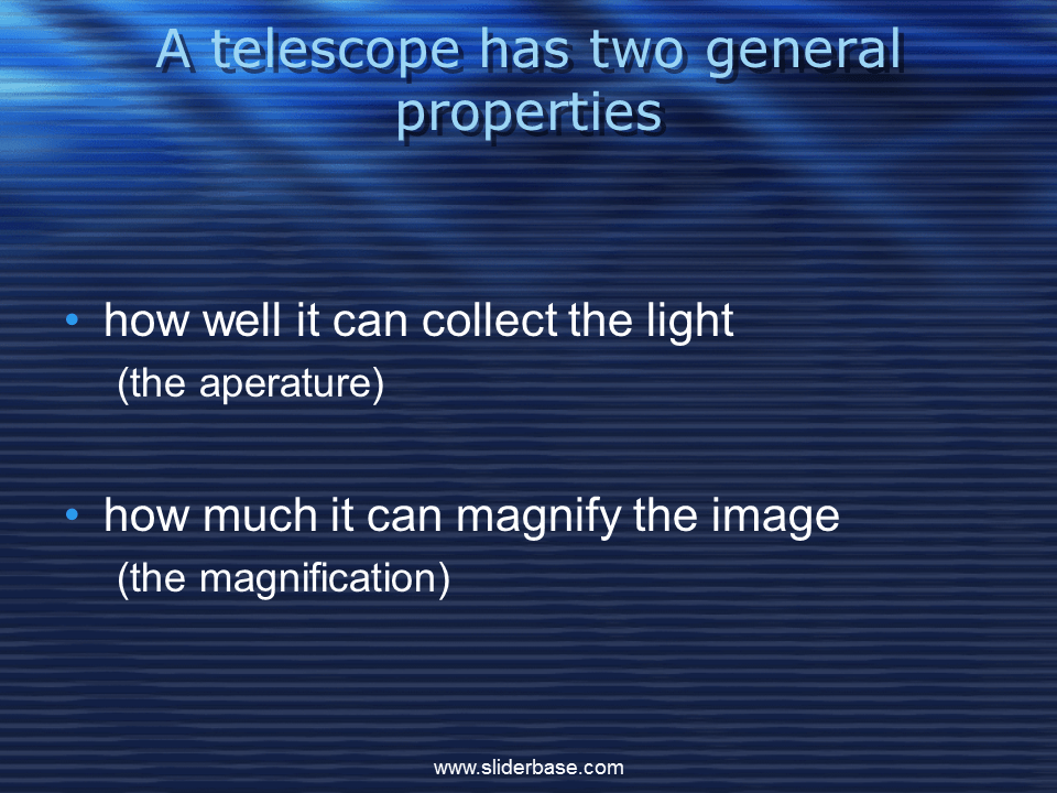 Telescopes Presentation Astronomy