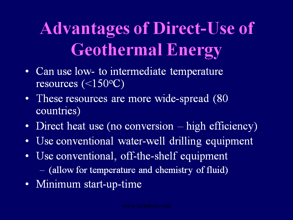 Direct heat utilization of geothermal energy Presentation Physics