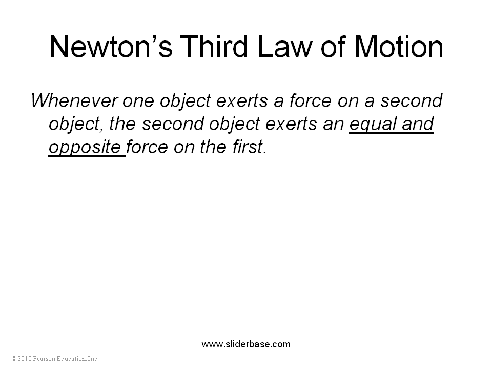 Newton’s third law of motion Presentation Physics