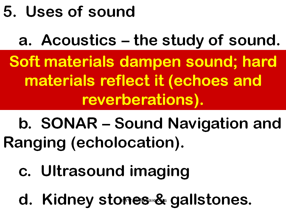 c. Speed of sound 1) 332 m/s in air at 0 C. 2) Changes by 0.6 m/s for
