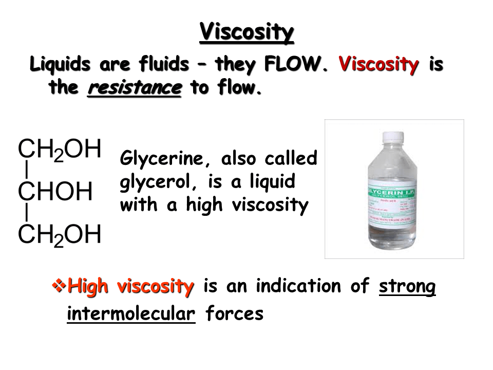 Properties of Liquids Presentation Chemistry