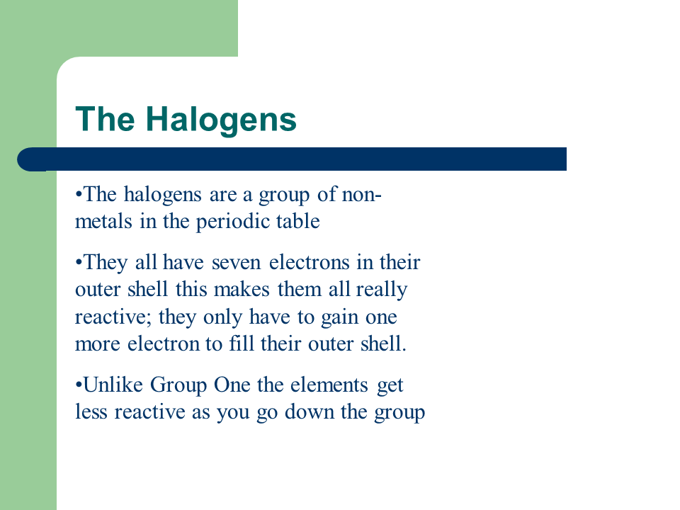 The Halogens Presentation Chemistry