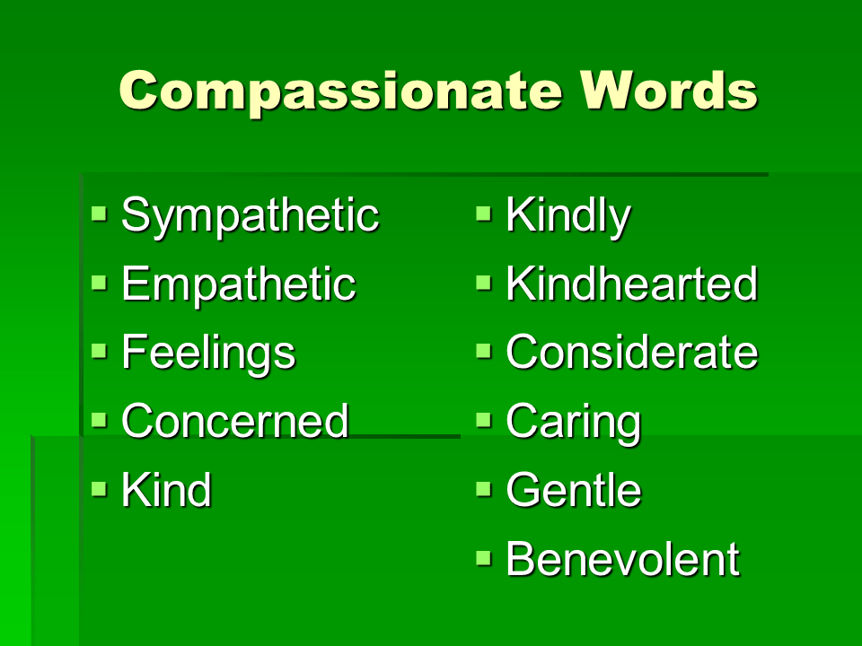 Character Education Compassion Presentation English Language