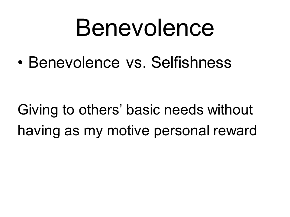 What'S The Definition Of Benevolence DEFINITION GHW