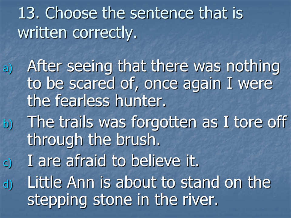 Neither Old Dan or Little Ann were bewildered. Слайд 44 13. Choose the