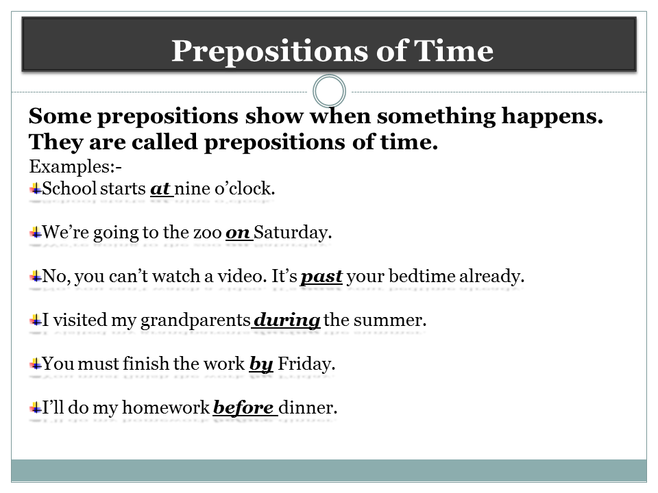 Prepositions Presentation English Language