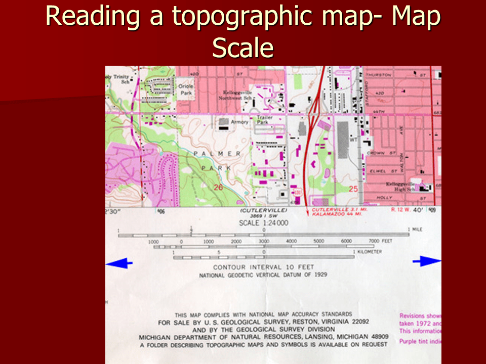 What is a depression called on a topographic map?