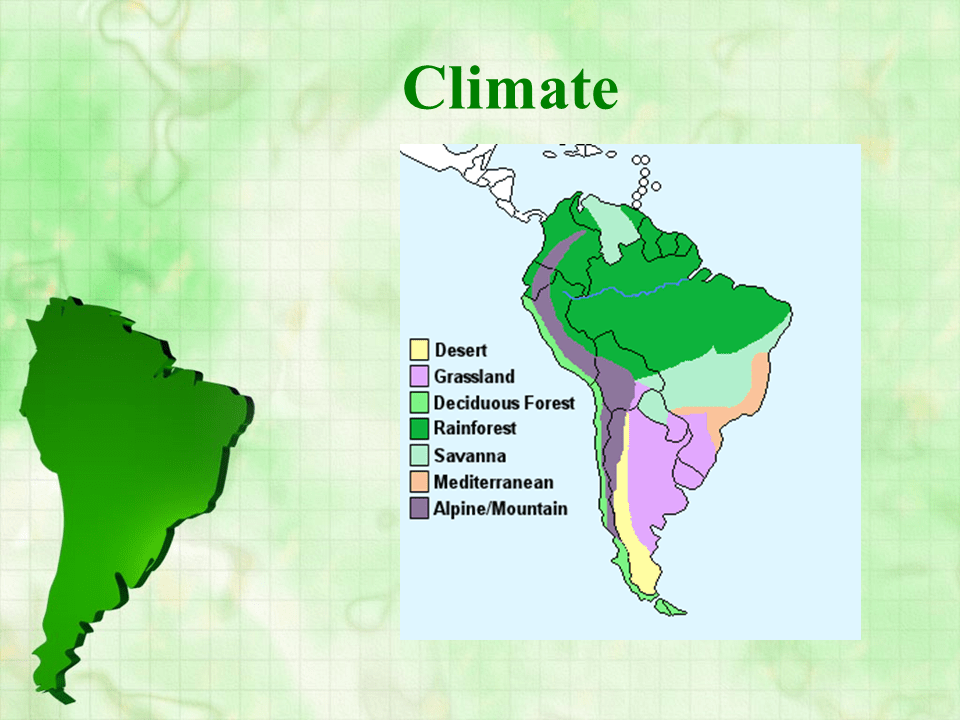 South America the continent Presentation Geography