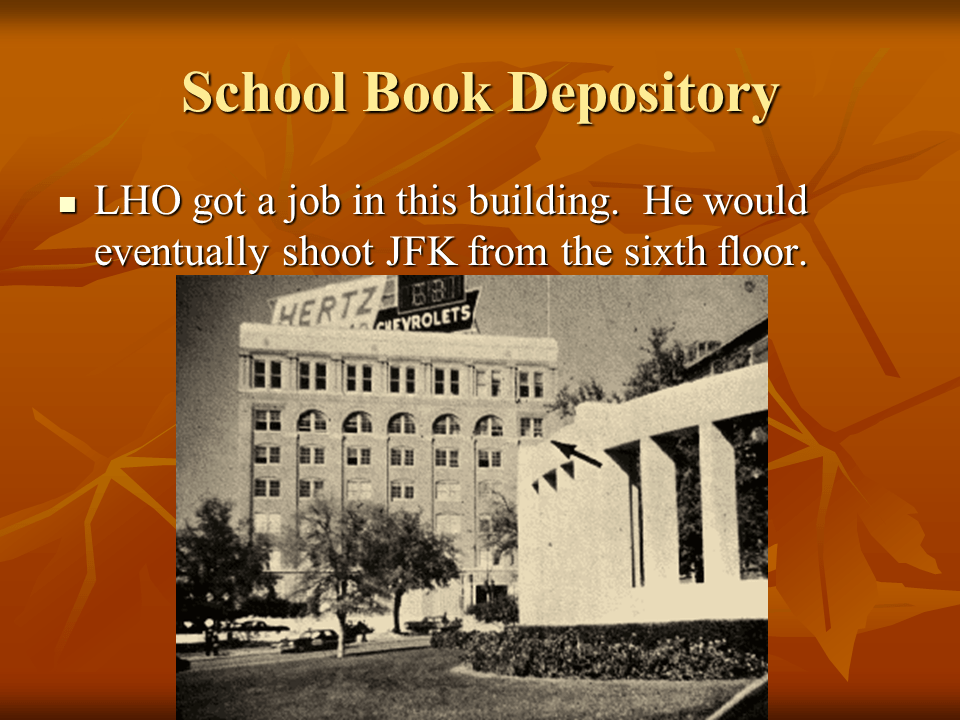 JFK Assassination Presentation History