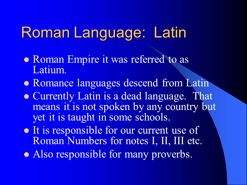 Roman Contributions Presentation History