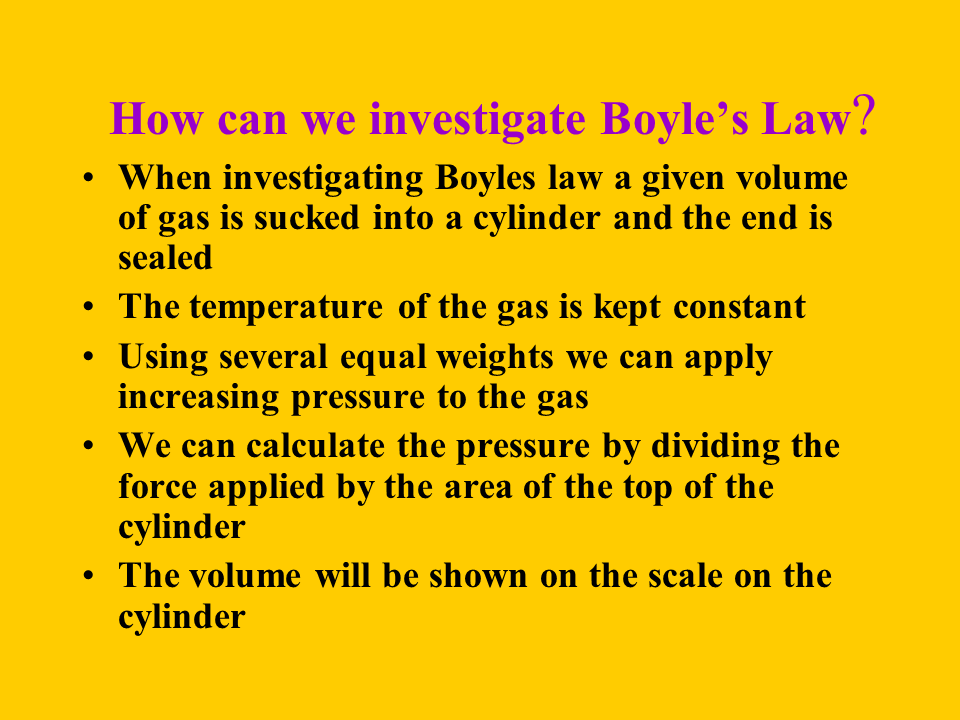 Boyle's Law Presentation Chemistry