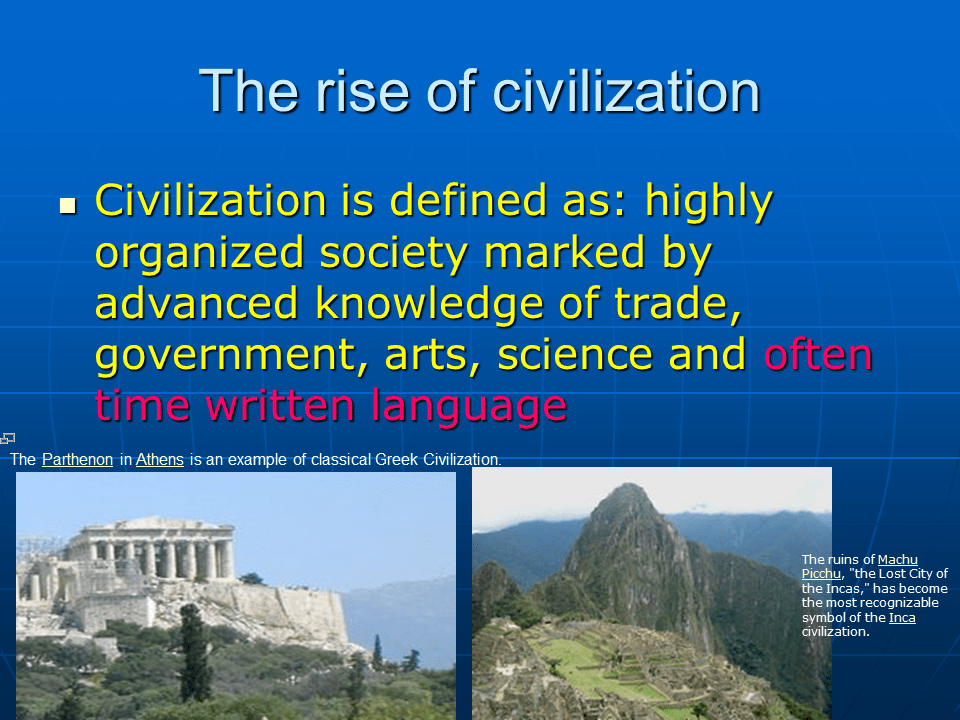 What is civilization Presentation History
