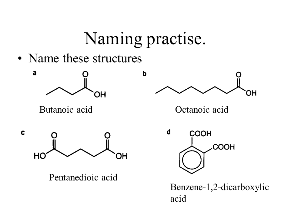 Carboxylic acids Presentation Chemistry