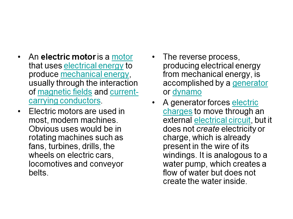 The Left Hand Rule (for motors) Presentation Physics