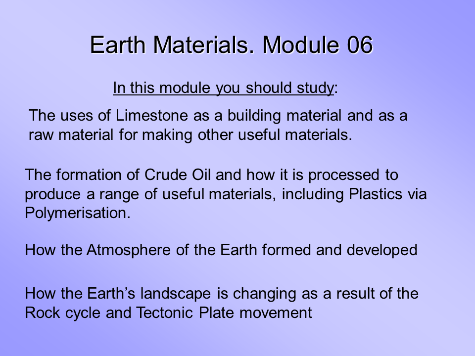 Earth Materials Presentation Chemistry