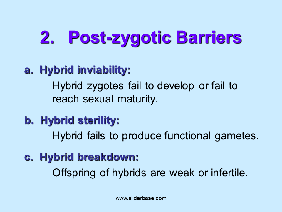 Reproductive Barriers