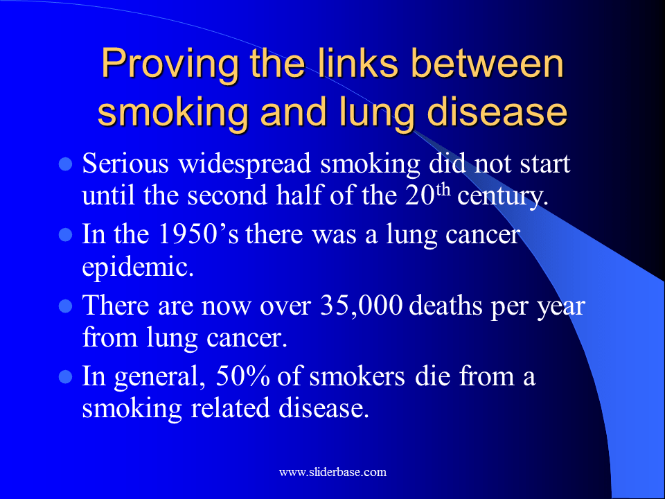 Cigarette Smoke and Disease Presentation Health and Disease