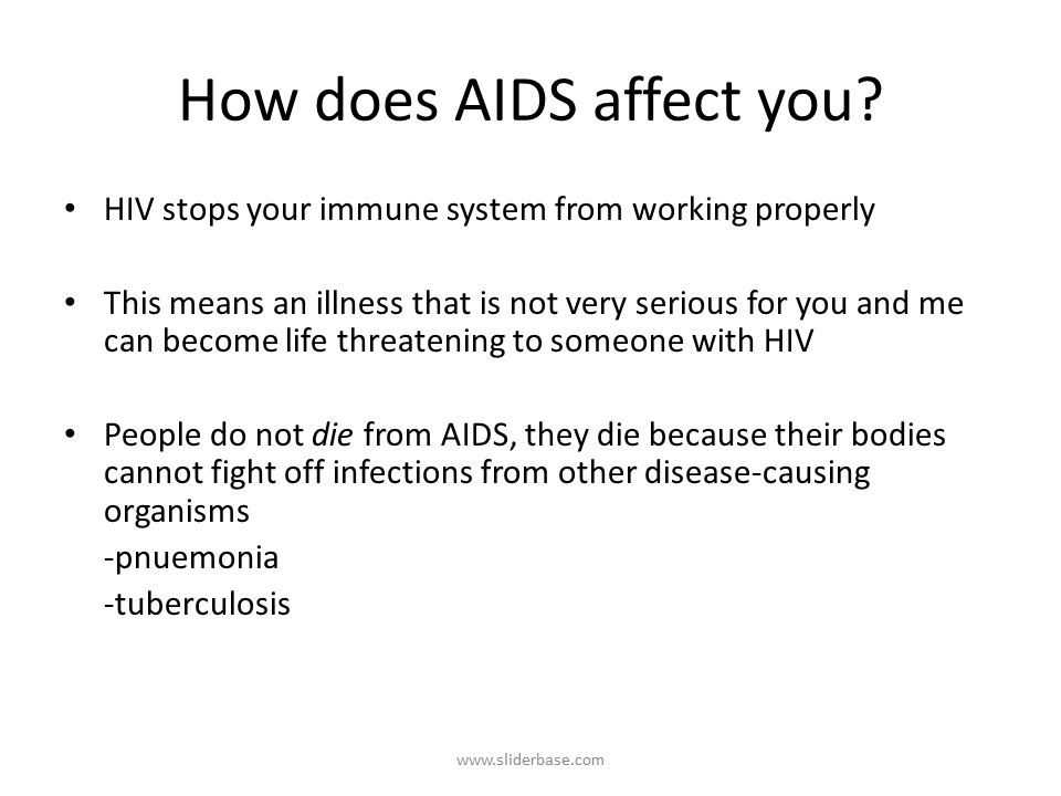 HIV & AIDS Presentation Health and Disease