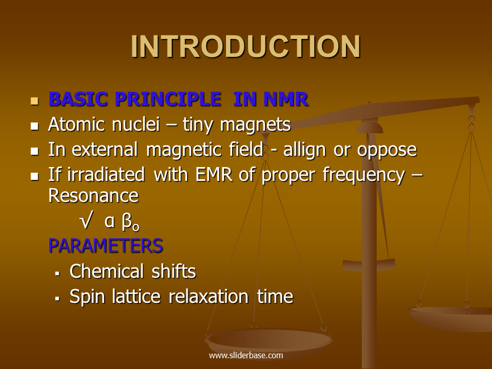 NMR for diagnosis and drug design Presentation Health and Disease
