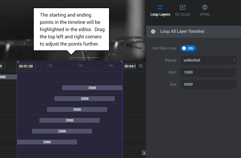 Loop Layers Timeline Slider Revolution