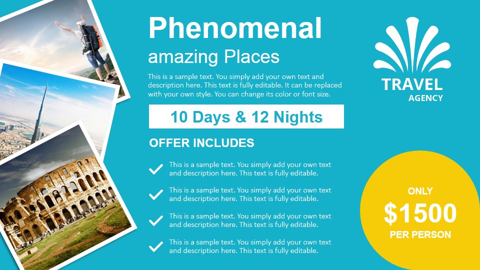 Travel and Tourism PowerPoint Presentation Template SlideSalad