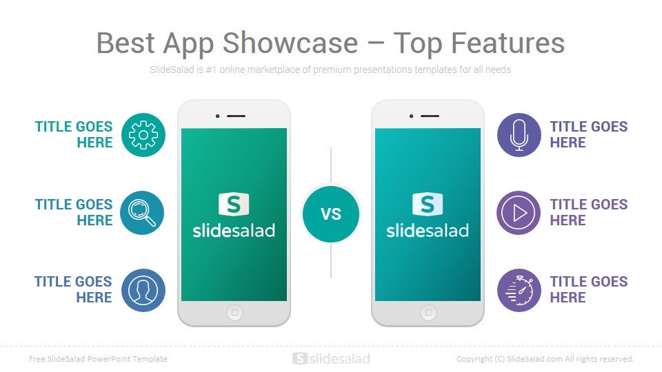 Mobile Apps Free PowerPoint Presentation Template SlideSalad