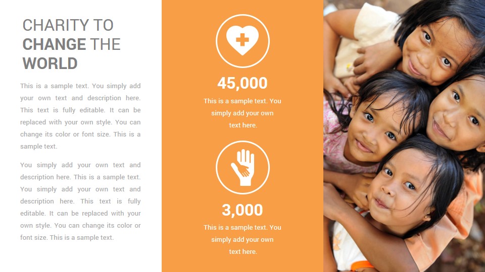 Best Charity PowerPoint Presentation Template SlideSalad