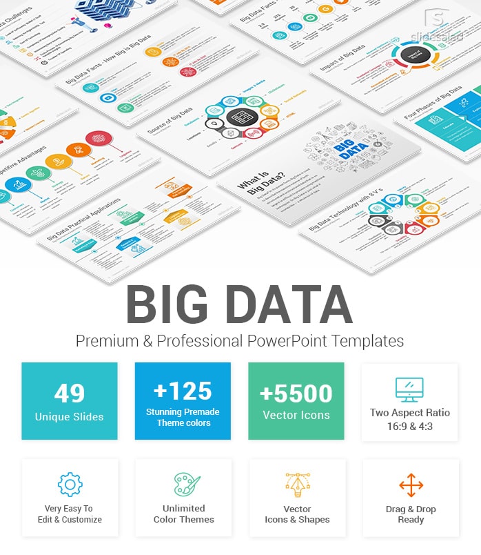 Big Data Analytics PowerPoint Template Designs SlideSalad
