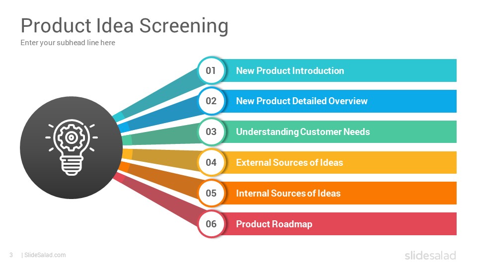 New Product Development PowerPoint Template Design SlideSalad