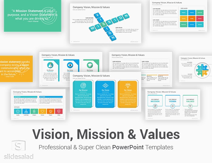 Vision and Mission Statements PowerPoint Presentation Template