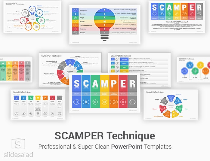 SCAMPER Technique PowerPoint Template Designs SlideSalad