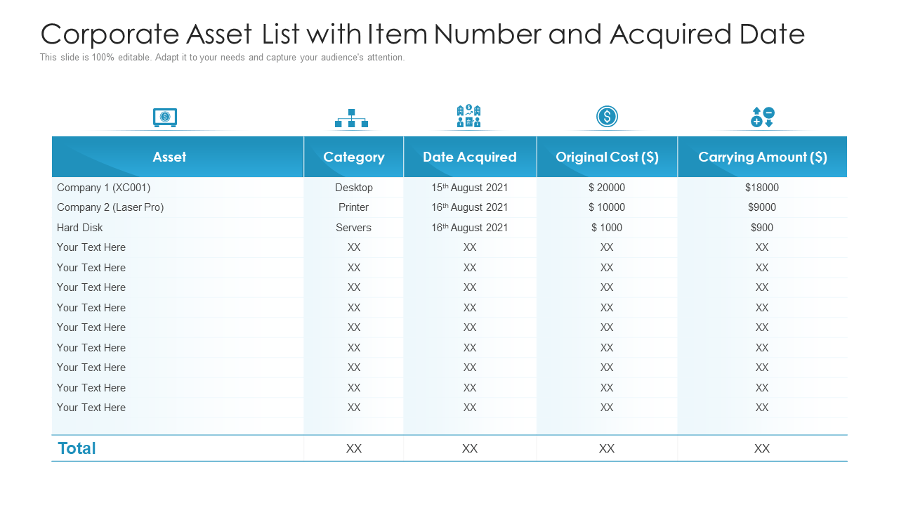 Top 10 Asset List Templates with Examples and Samples
