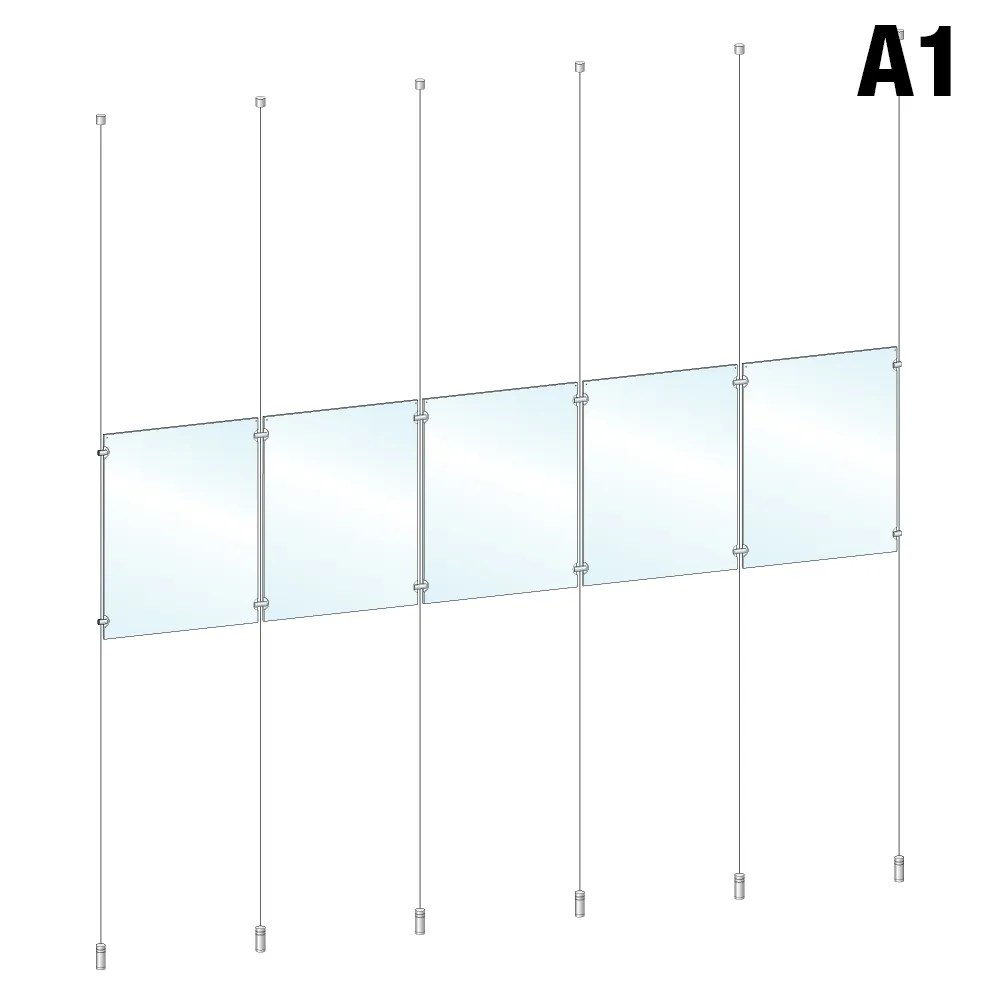 A1 Cable Hanging System 5 Acrylic Holders Ships Today