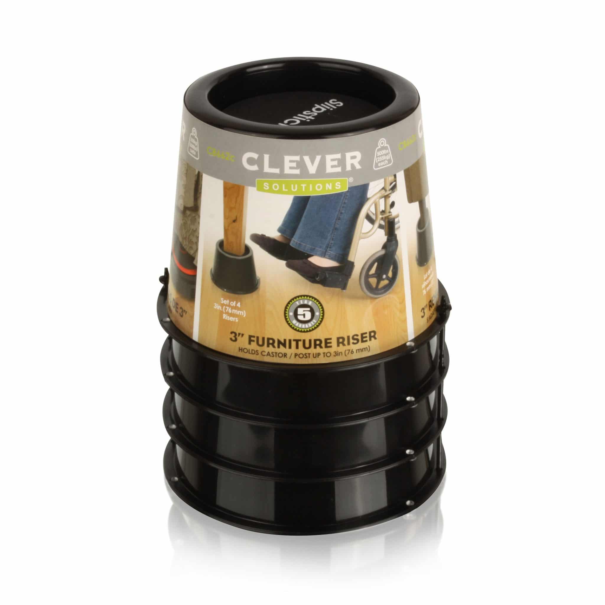 3″ Furniture & Bed Risers Set of 4 CB662c Slipstick Foot