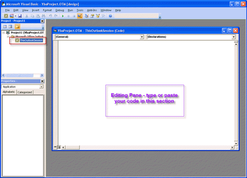 How to use Outlook's VBA Editor