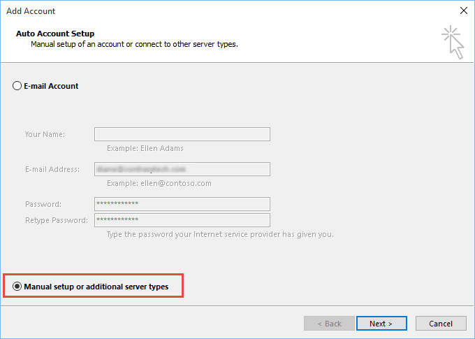 Outlook Auto Account Setup Encrypted Connection not available