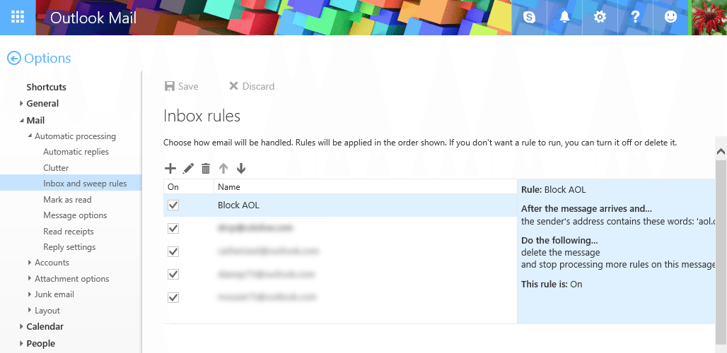 Outlook how to set a rule rasposter