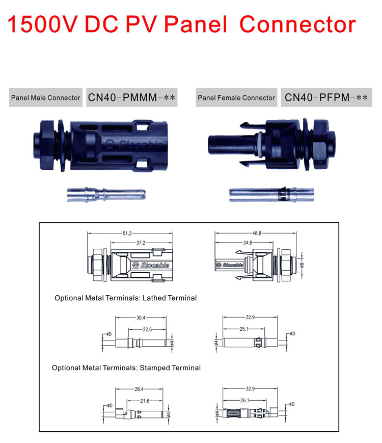 Solar Panel Quick Connectors Portable Professional