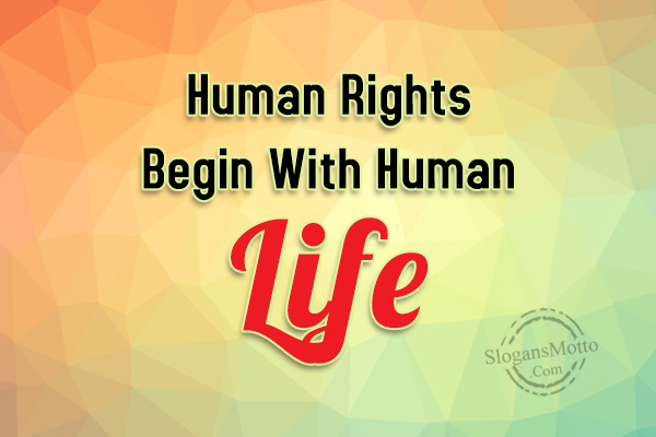 Slogans About Human Rights