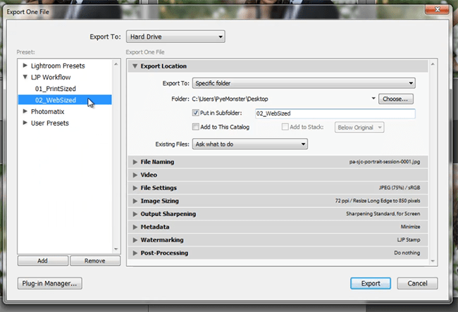 Lightroom Export Settings For Web Lightroom Everywhere