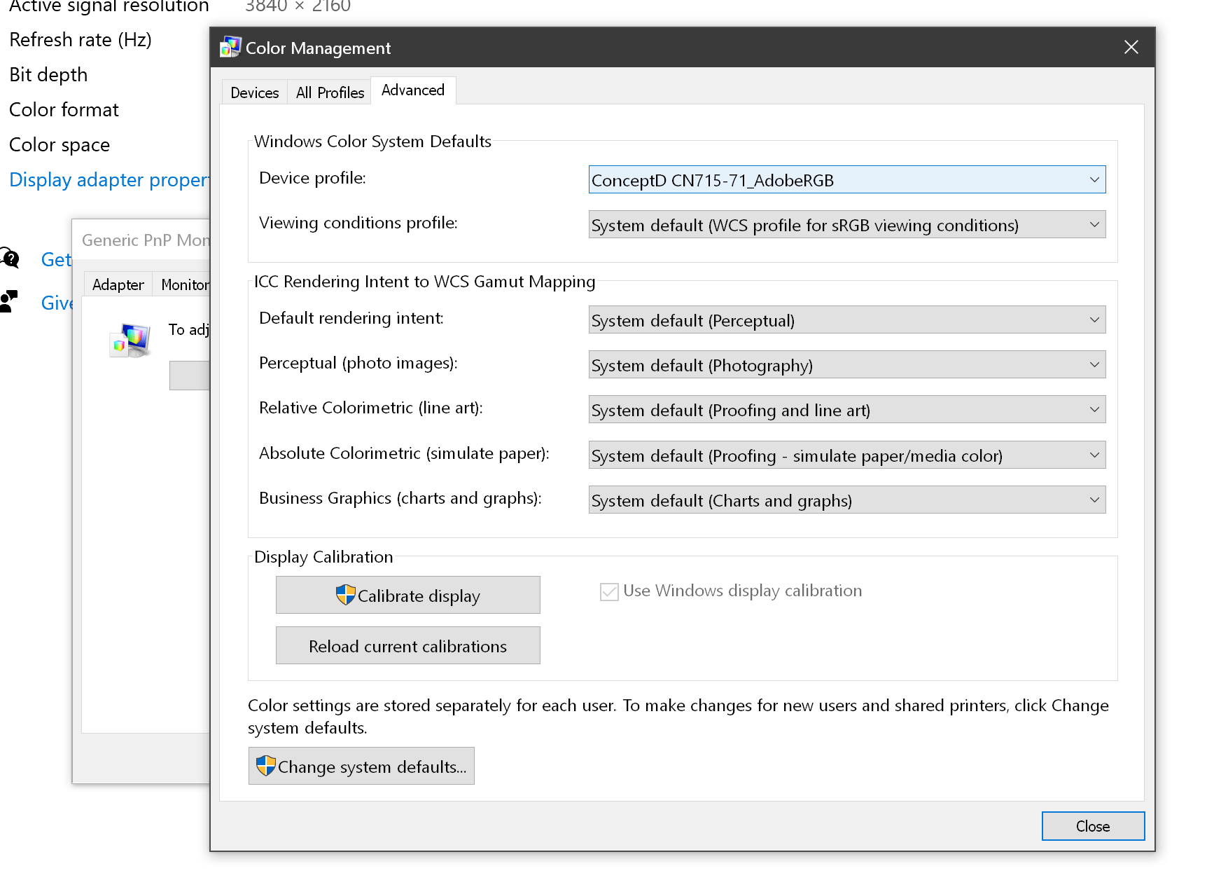 Windows 11 Display Color Profile
