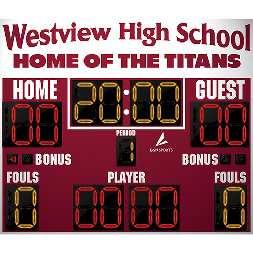 BSN SPORTS 8' x 5' Basketball Scoreboard Sluggers Plus